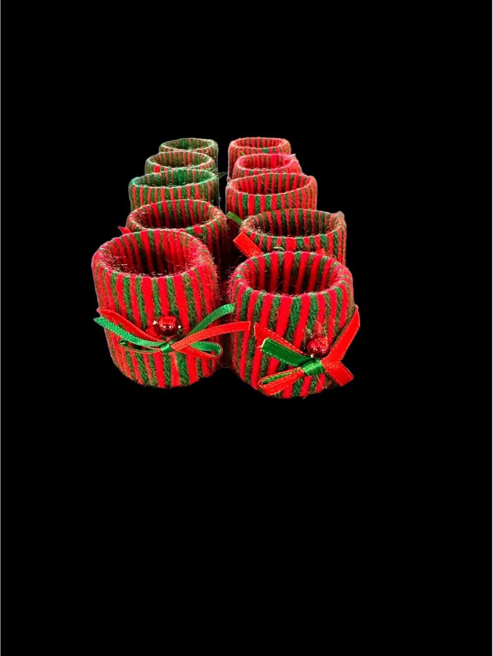 Vintage Set of 10 Christmas Napkin Holders